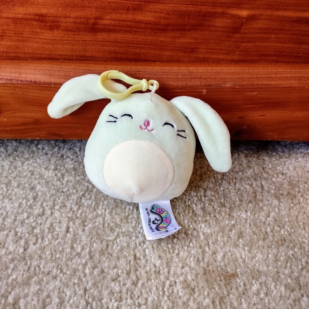 Squishmallows Isabella the Mint Green Bunny Clip-On Plush